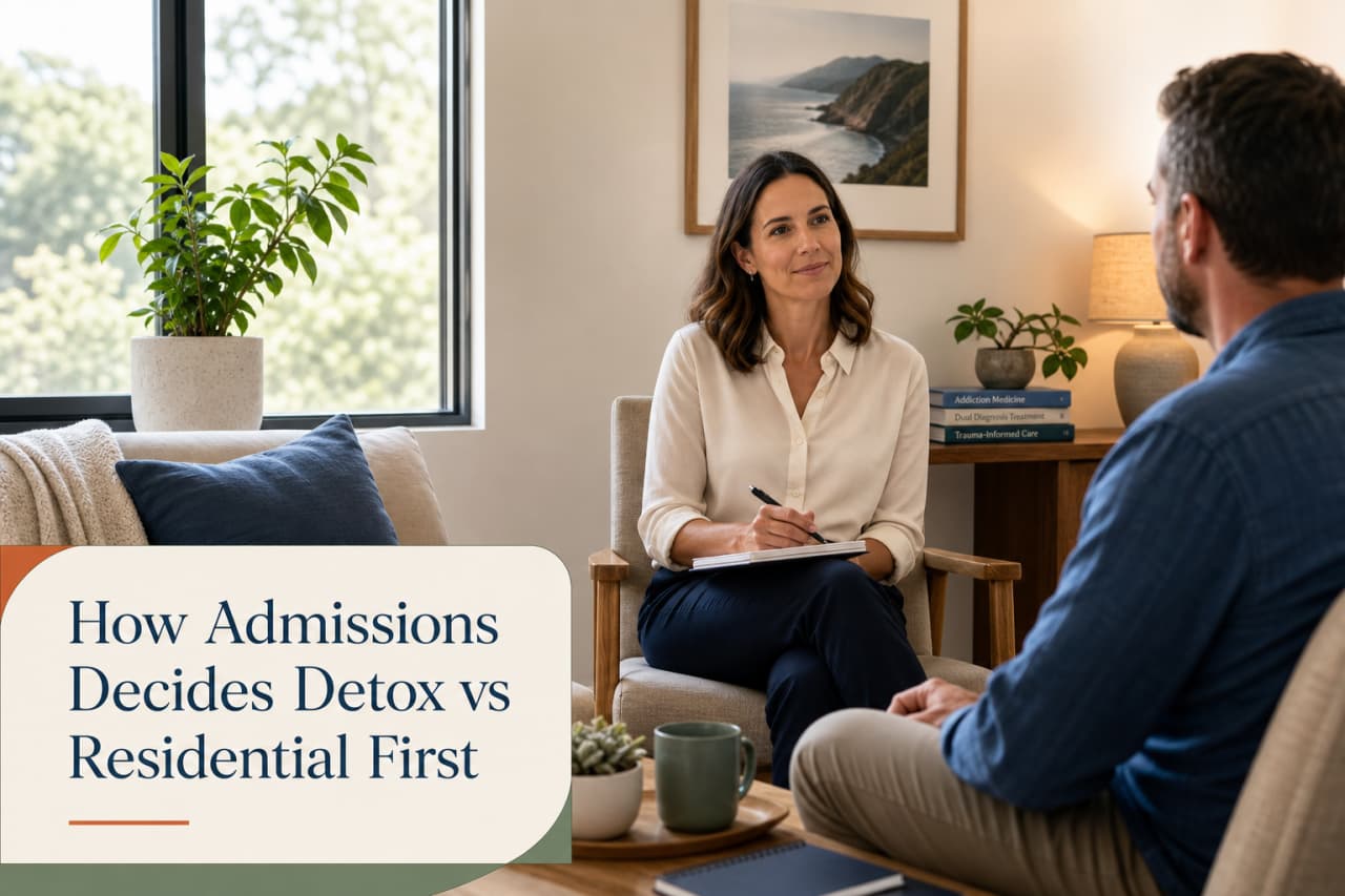 How Admissions Decides Detox vs Residential First