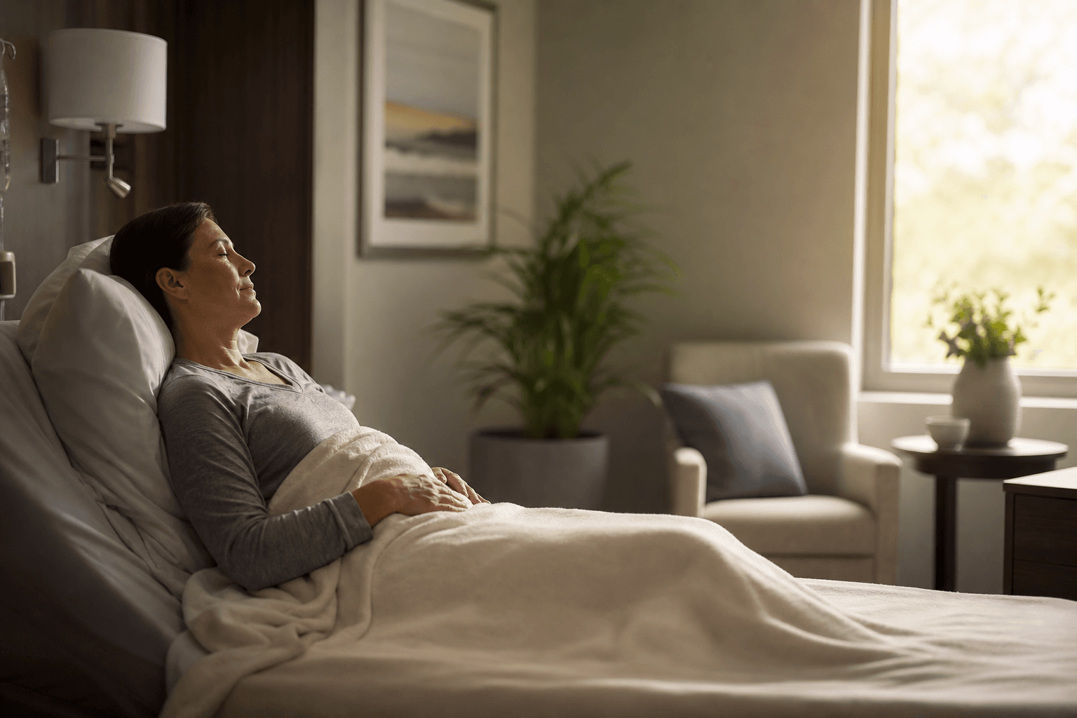 Person resting safely in a medical detox room during benzodiazepine withdrawal at Northbound Treatment