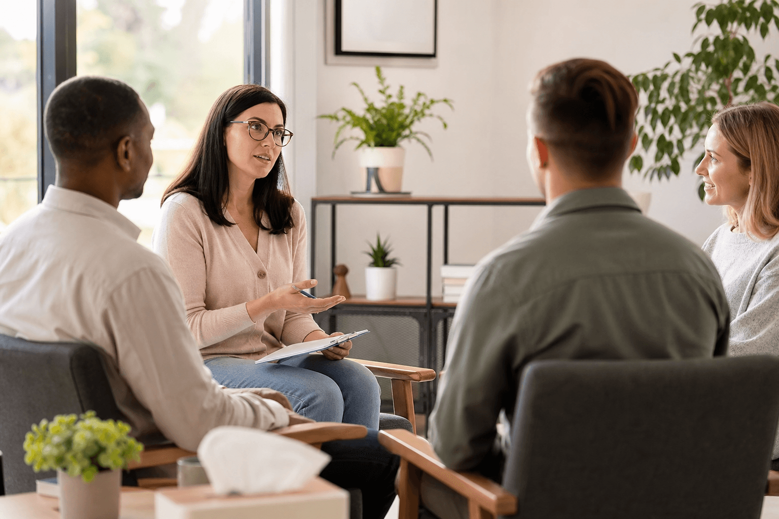 Group therapy session for stimulant addiction recovery at Northbound Treatment
